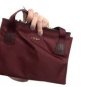 Tumi Just in Case Voyageur packable foldable nylon travel tote duffel Maroon Wine Berry JIC