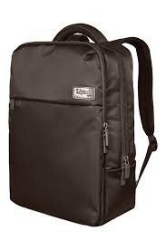 Lipault Plume Laptop Backpack â¢ Chocolate nylon commuter personal item add-a-bag sleeve