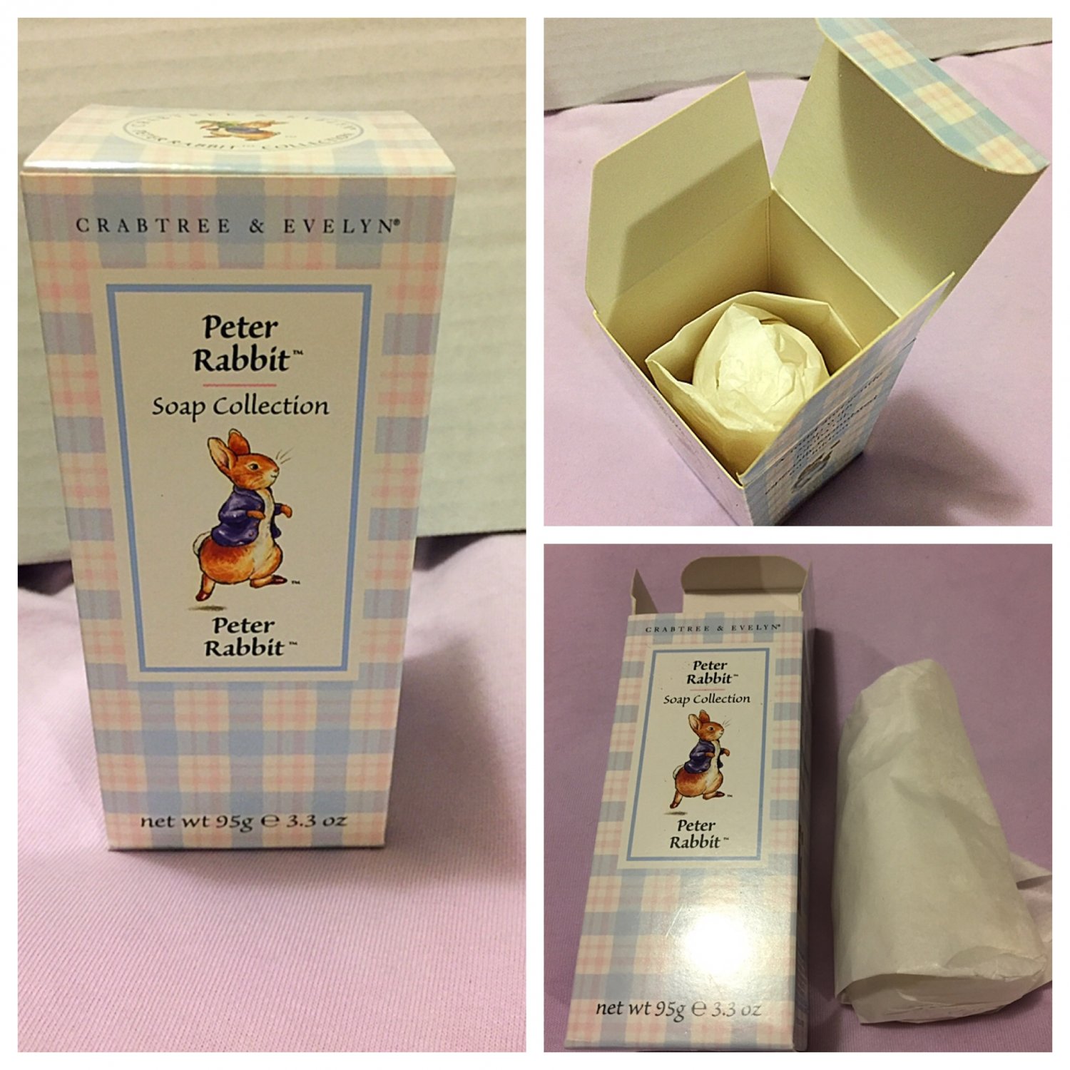 Crabtree Evelyn Peter Rabbit  figural soap  Beatrix Potter Baby Soap