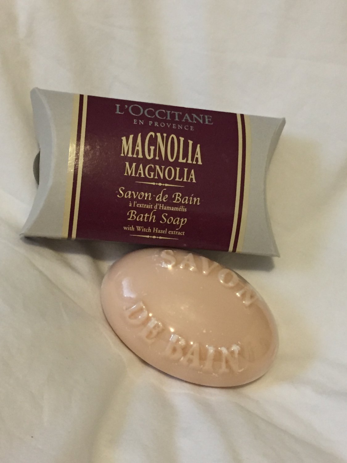 L'occitane Rose Magnolia Bath Soap  Savon de Bain  vintage large 5.2 oz. Loccitane