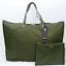 Tumi Voyageur Just in Case Nylon Duffel Bag GREEN pine tote foldable packable Disc'd JIC