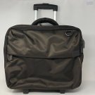 Lipault Plume wheeled Laptop Tote lightweight rolling underseat 15-16" pilot case luggage Brown