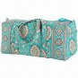 Vera Bradley Large Duffel travel bag Totally Turq  Retired  overnight weekend carryon