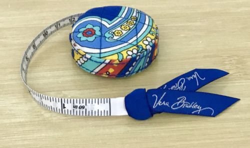 Vera Bradley retractable Tape Measure MARINA PAISLEY ltd ed retired measuring sewing