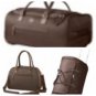 Travelsmith TSO Wheeled Duffel Rolling Case + Satchel Boarding Tote luggage packing case BROWN