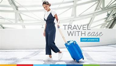 Flight 001 Avionette 19â 4W Carry On spinner lightweight spinner tote Blue F001 NWT