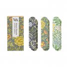 V & A Emery Board set of 6.  purse size  travel gift  boxed  manicure William Morris designs