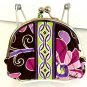 Vera Bradley Double Kiss Coin purse Purple Punch â�¢ Retired NWT Exclusive â�¢ small clutch