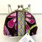 Vera Bradley Double Kiss Coin purse Purple Punch â�¢ Retired NWT Exclusive â�¢ small clutch