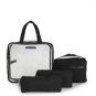 Aimee Kestenberg Ivy 4Pc Set Black Quilted Python Travel Cosmetic pouches and case Florence