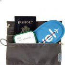 NKTM Seat Pack Travel Wallet Passport Holder Pouch Store Cash Credit Cards airplane