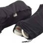 Lewis Clark Shoe Covers 2 pairs nylon drawstring grey black packing accessories 4 bags total