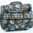 Vera Bradley Java Blue Rolling Tote 17" wheeled luggage carry on Retired