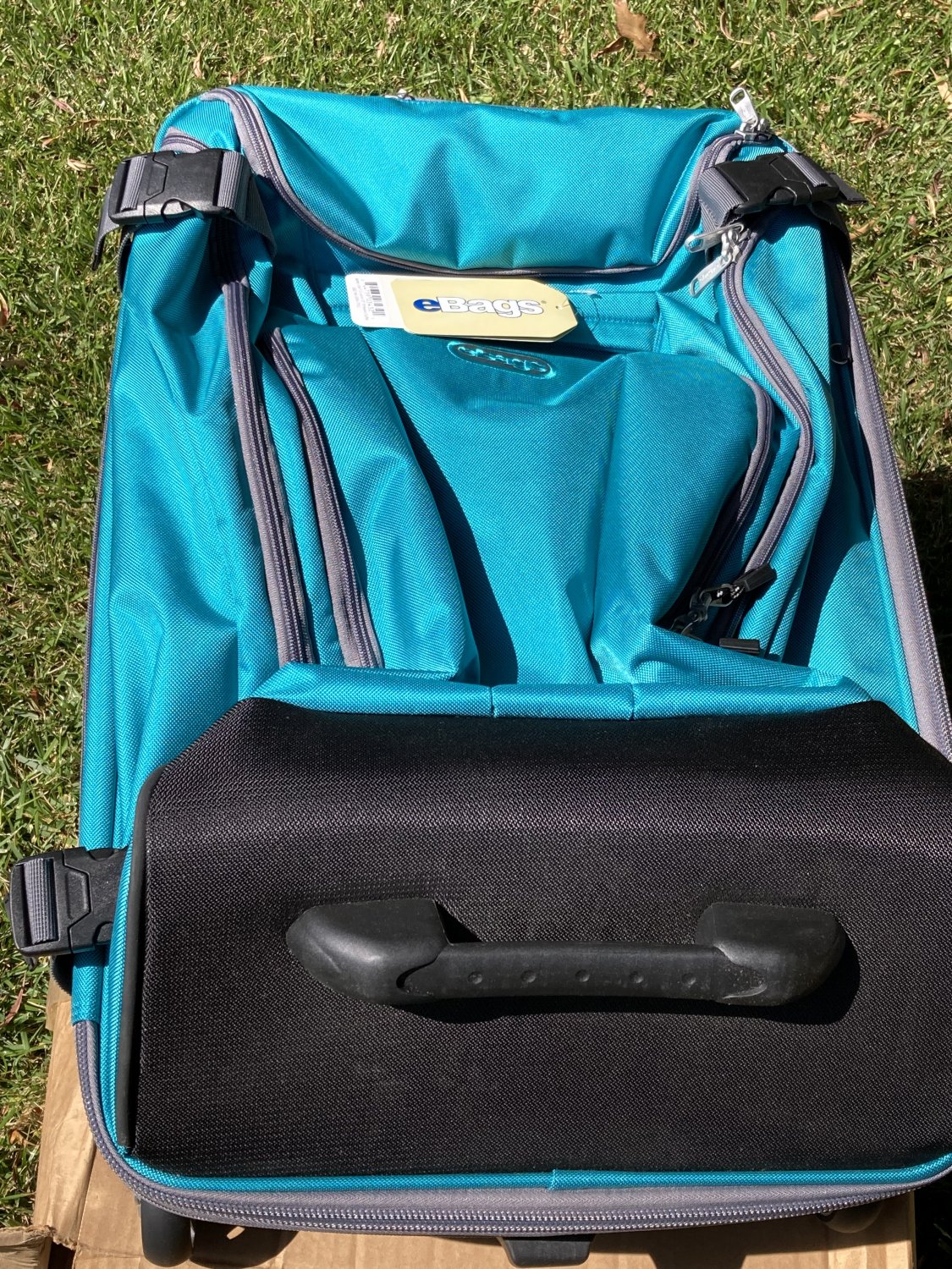 eBags Mother Lode Jr TLS 25" Wheeled Duffel Tropical Turquoise checked