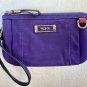 Tumi Vienna Wristlet triple compartment wallet clutch nylon and leather zip