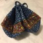 Vera Bradley Large Duffel Talbot Blue Classic Retired satchel vintage crisp mint