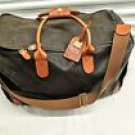 Bric's Life Weekender Duffel carryon satchel leather weekend bag Italy. Olive brown