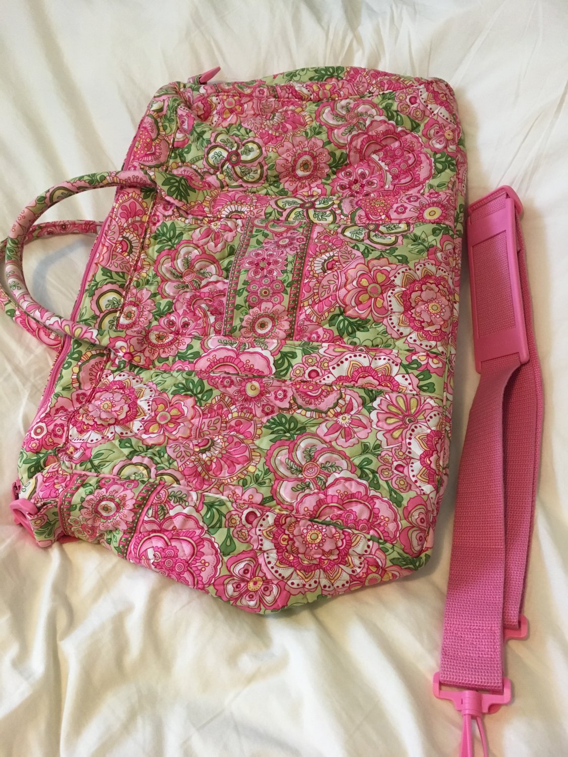 Vera Bradley Weekender Petal Pink satchel overnighter carry-on Retired