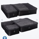 EBags Ultralight Packing Cubes Super Packer 5Pc Set Black