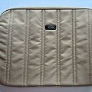 Tumi Quilted Laptop Sleeve beige taupe tan khaki tablet carry case zip around