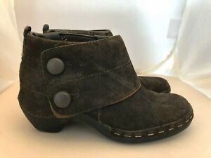 Merrell Luxe Button Bootie ankle boot Espresso suede US 9.5 EU 40.5 slip-on