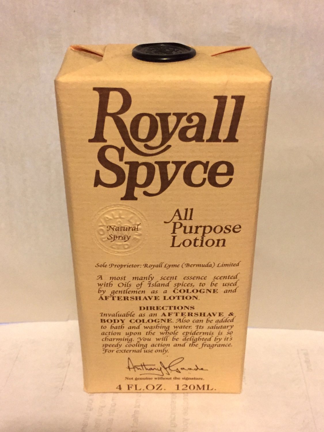 Royall Spyce All Purpose Lotion Natural Spray 4 oz royal spice mens after  shave cologne