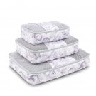eBags Classic Packing Cubes 3 Pc Set Grey Floral lavender lilac S M L travel accessory storage bags