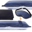 Lewis N Clark Be Well Ultimate 4 pc Collection - Blanket Pillow Sleep Mask Earplugs Travel comfort
