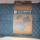 Lewis N Clark Be Well Ultimate 4 pc Collection - Blanket Pillow Sleep Mask Earplugs Travel comfort