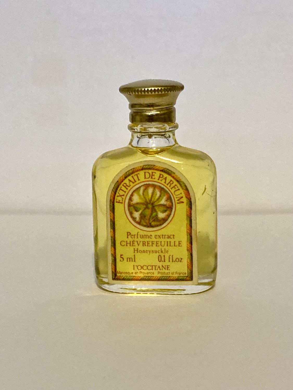 L'occitane Honeysuckle Perfume Extract vintage Extrait de Parfum Tilleul Chevrefeuille 0.1fl oz. 5ml
