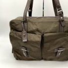 Tumi Voyageur Cortina Munich boarding shoulder bag Brown nylon leather tote geneva
