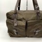 Tumi Voyageur Cortina Munich boarding shoulder bag Brown nylon leather tote geneva