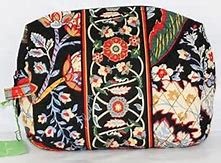 Vera Bradley Medium Cosmetic Versailles  travel makeup bag tech case NWT  Retired