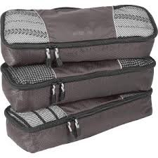 eBags Slim Packing Cubes TITANIUM Set/3 case travel accessory grey silver