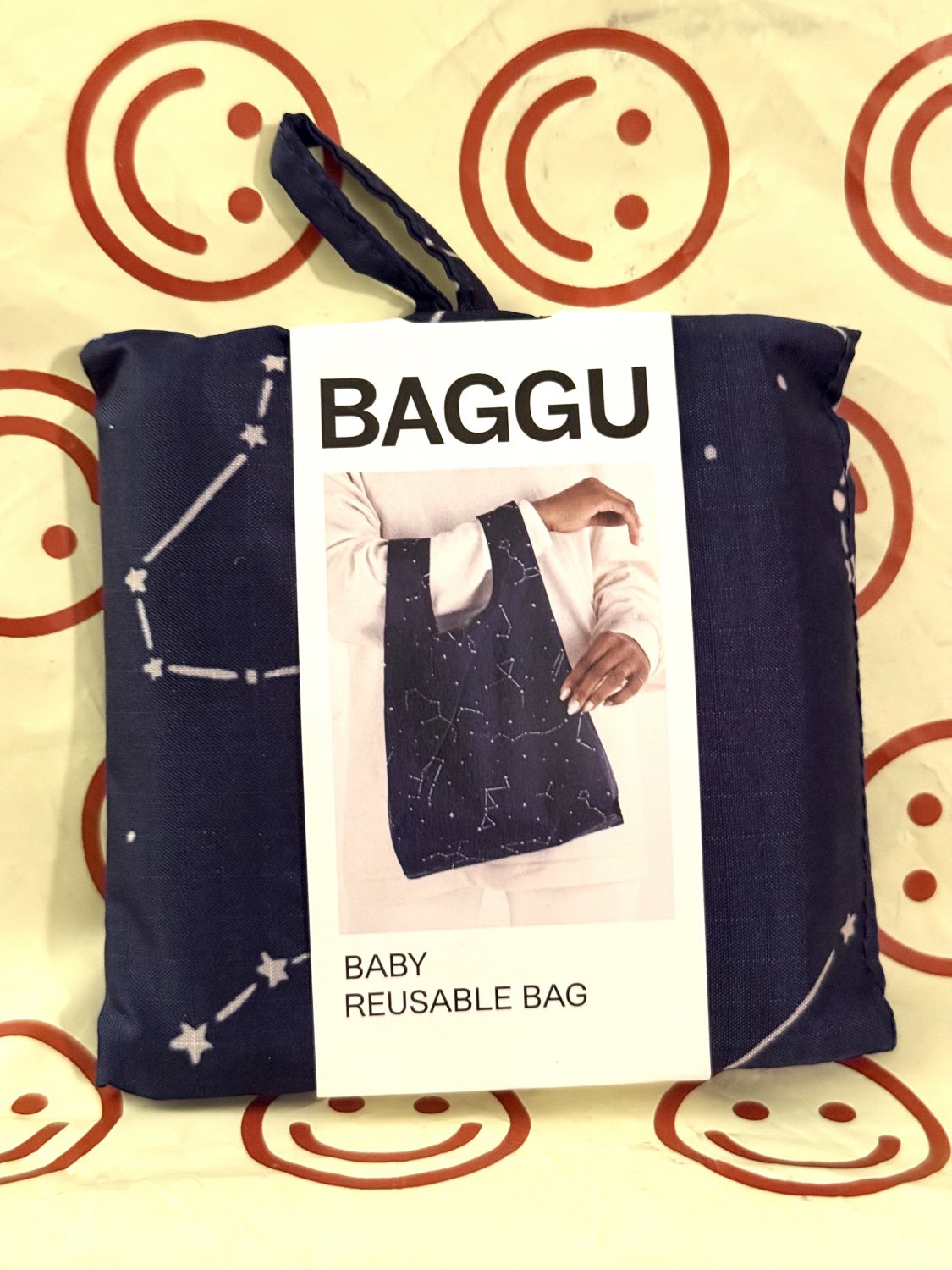 Baggu Baby Bag Constellation Midnight NIP shopping reusable recyclable travel pouch