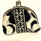 Vera Bradley Double Kiss coin Night & Day • clutch small purse cosmetic • Retired