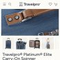 Travelpro Platinum Elite Carry-On Spinner Ltd Ed color Coastal Blue 21" Exclusive #1 Wirecutter pick