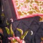 BOHO HIPPIE FLOWER POWER VINTAGE SILK CREPE PUFF SLEEVE DRESS
