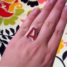 Vintage License Plate Letter Rings