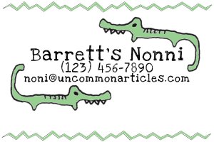Custom Mommy Contact Cards