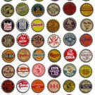 Vintage Soda Pop Bottlecaps Clipart Collage