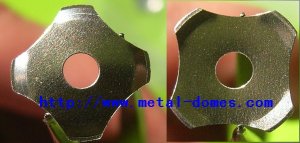 Snap Dome- Dia 10mm Cross Dome with Through Hole