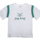 Irish Pirate Skull Shamrock Shirt (white/green)
