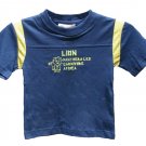 Lion Panthera Leo Carnivore Africa Zoo Navy/Yellow Mesh Shirt (2T, 4T and 6)