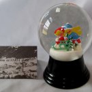 Vintage Austrian Glass Perzy Snowglobe Sledding Kids