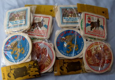 Vintage German Beer Advertising Coaster Assortments Lowenbrau