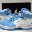 Men jordan Fusions Baby blue white and black