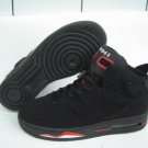 Men jordan Fusions Black Red and White