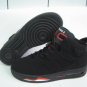 Men jordan Fusions Black Red and White