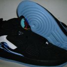 Men jordan Fusions Black White and Blue